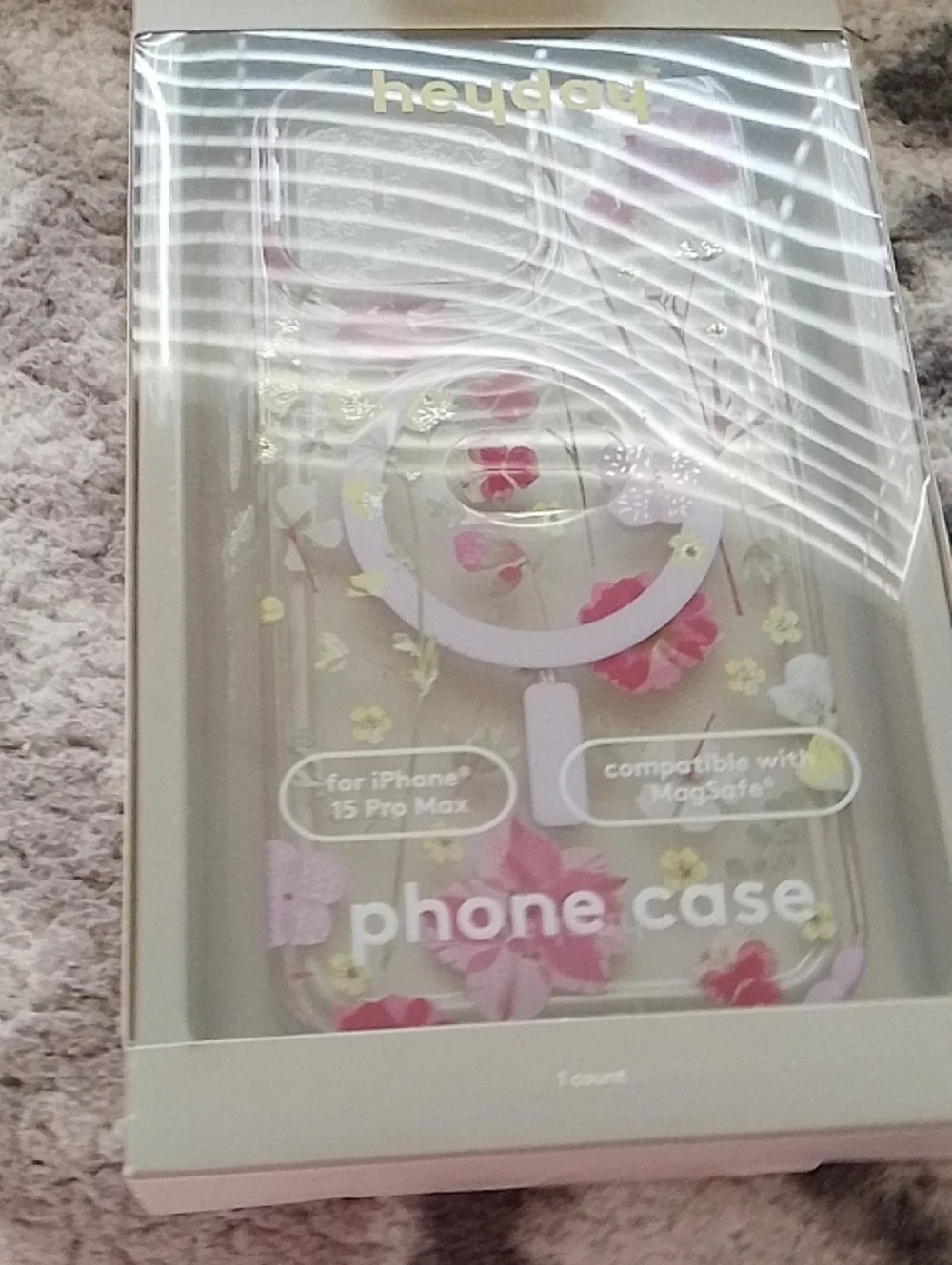 heyday Clear Floral Phone Case with Pink and Yellow Flowers